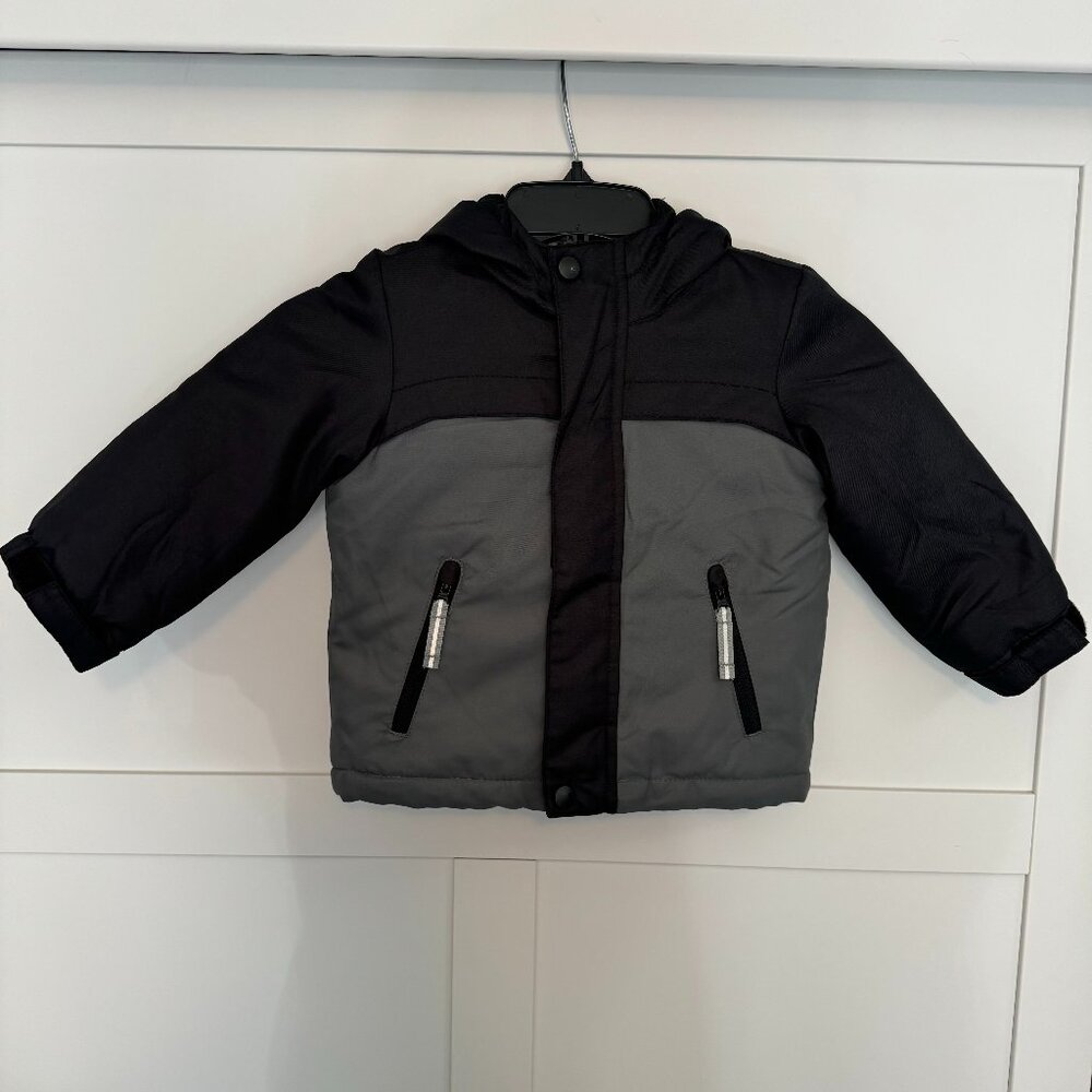 Cat & Jack 2T Boy’s 3 In 1 Jacket Black And Gray Lined